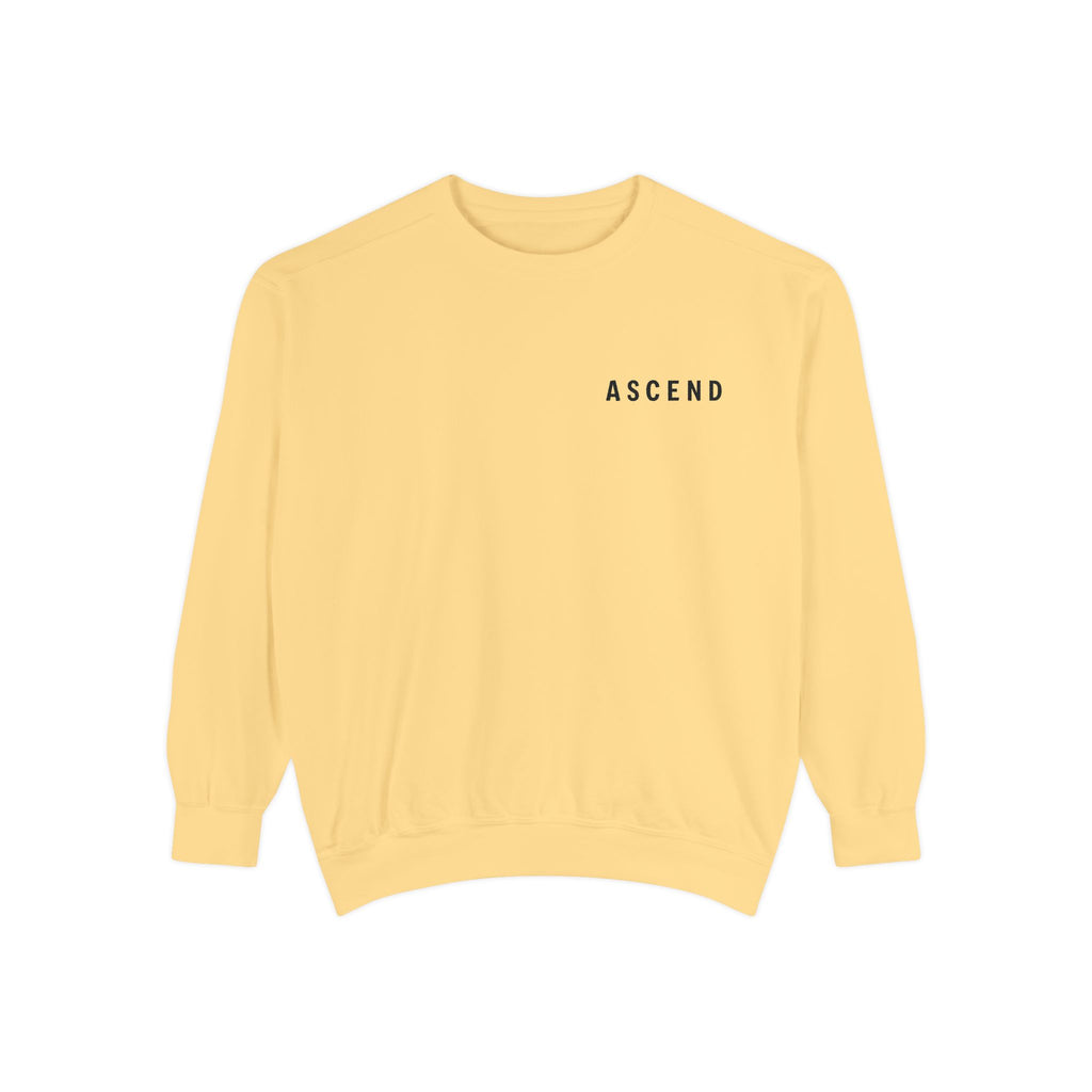 Ascend Cityscape Sweatshirt — 'ASCEND' Graphic Crewneck