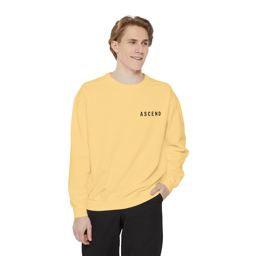 Ascend Cityscape Sweatshirt — 'ASCEND' Graphic Crewneck
