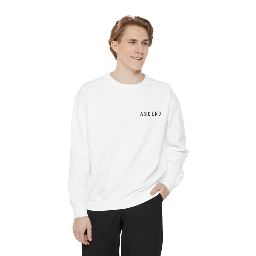 Ascend Cityscape Sweatshirt — 'ASCEND' Graphic Crewneck