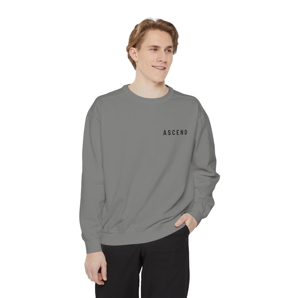 Ascend Cityscape Sweatshirt — 'ASCEND' Graphic Crewneck