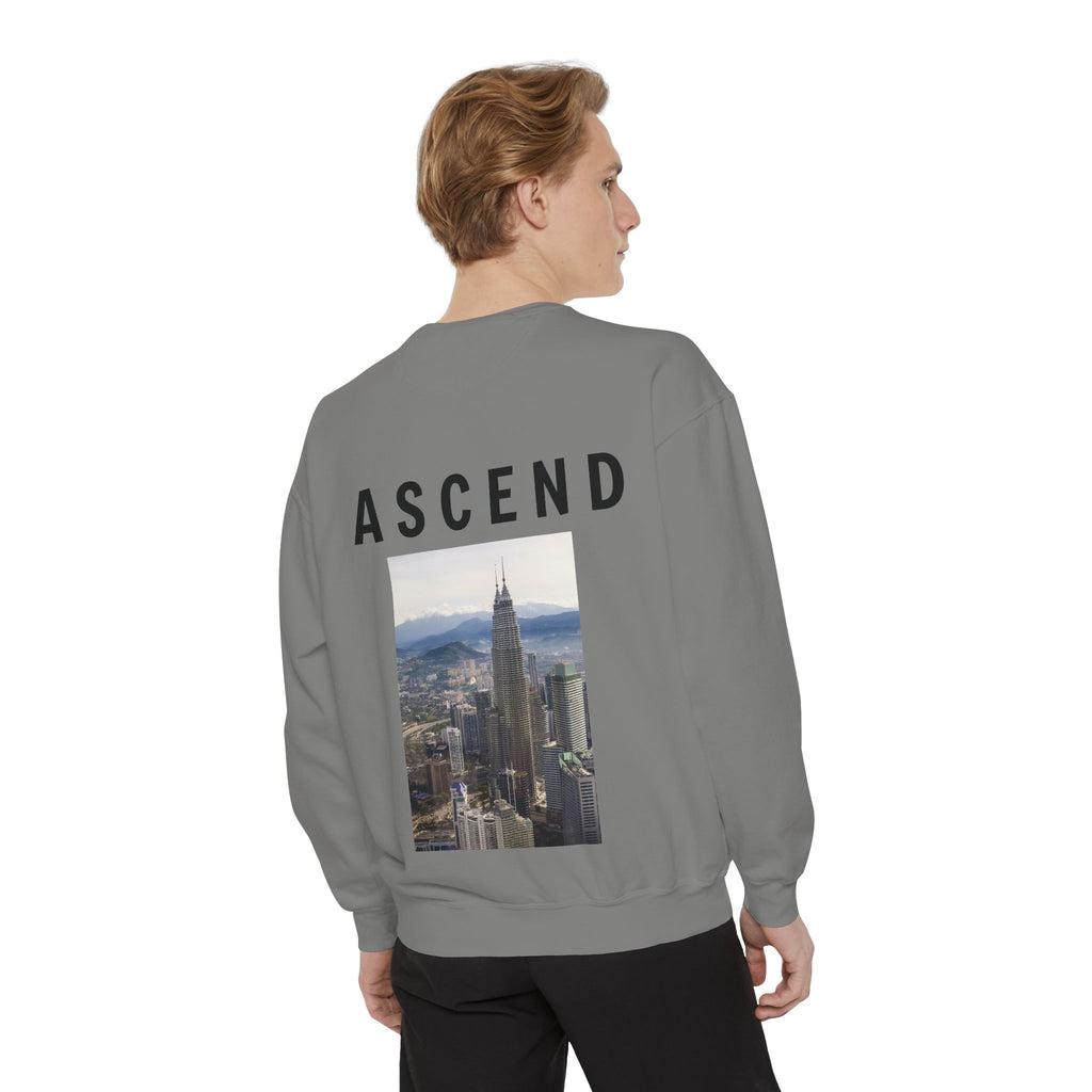 Ascend Cityscape Sweatshirt — 'ASCEND' Graphic Crewneck